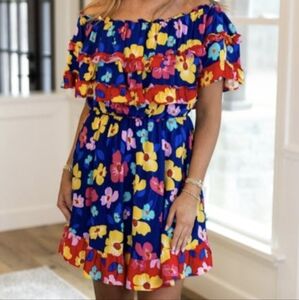 Floral Off-shoulder Dress